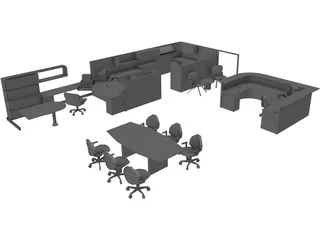 Office Corner 3D Model