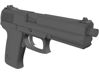 Heckler Koch Mk 23 Socom 3D Model