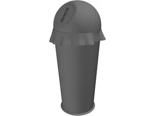 Rubbish Bin Flip Top 3D Model