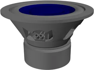 Speaker (Single Voice Coils Subwoofer) 3D Model