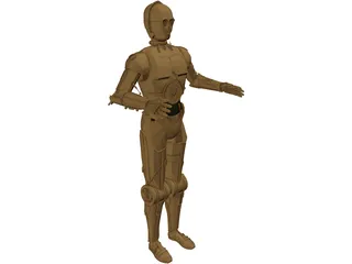 Star Wars C3PO Robot 3D Model