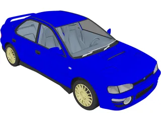 Subaru Impreza WRX GT Turbo (1998) 3D Model