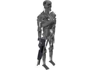 Terminator T-800 Metal Skeleton 3D Model