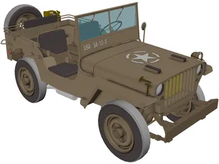 Jeep Willys (1935) 3D Model