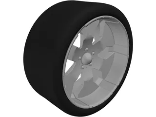 Rim 23 Inch Sportrux Sicker 6 with Tire 3D Model