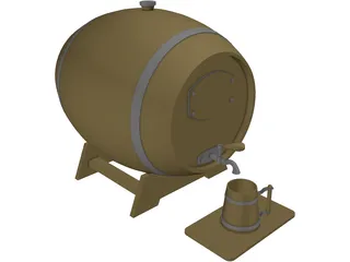 Beer Barrel Dispencer 3D Model