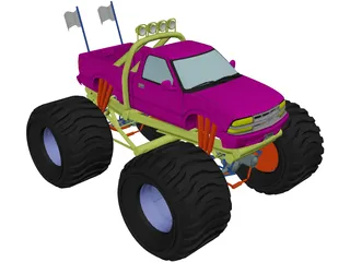 Chevrolet S10 Pickup [Monster Truck] 3D Model
