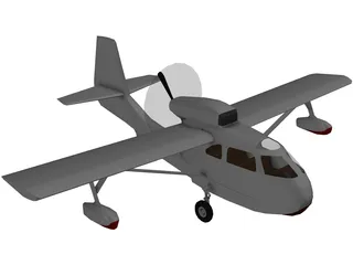 Republic RC-3 Seabee Amphibian 3D Model