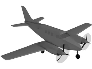 Beechcraft Super King Air 100 3D Model