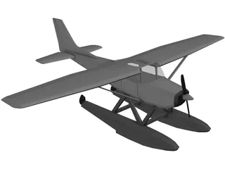 Cessna 172 Sea Plane 3D Model
