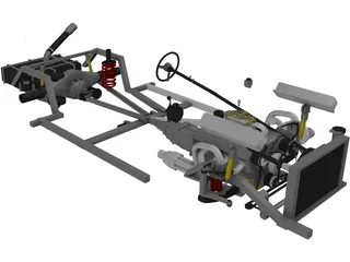 Chassis [+V8 Engine] 3D Model