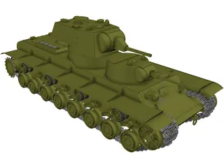 Russian SMK Heavy Tank 3D Model