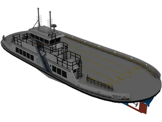 Ferry Boat 3D Model