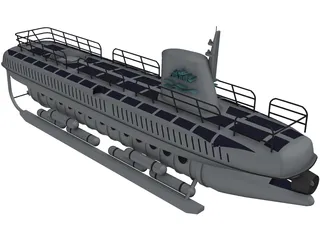 Atlantis Tour Submarine 3D Model