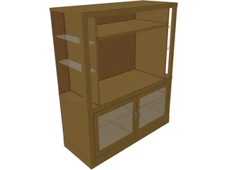 Entertainment Center [+Glass Shelves] 3D Model
