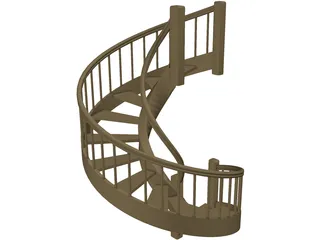 Spiral Staircase 3D Model