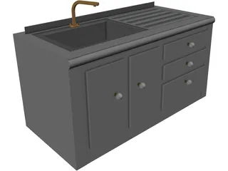 Kitchen Sink Area 3D Model