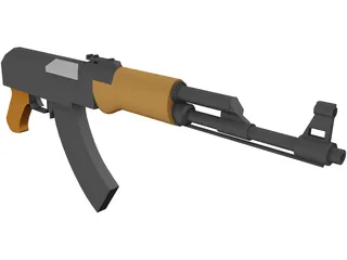 AK-47 Assault Rifle 3D Model