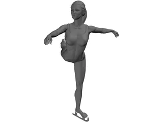 Figure Skater 3D Model