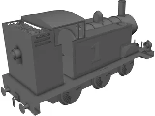 English Fantasy Tank Engine 3D Model