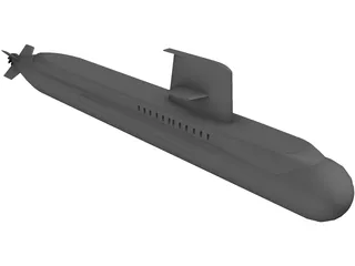 Australian Collins Class Submarine 3D Model