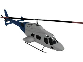 Bell 222 3D Model