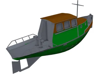 Tug Boat Sleepbootje 3D Model