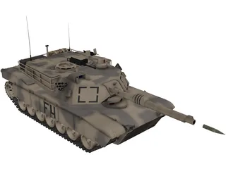 M1A Abrams Tank 3D Model