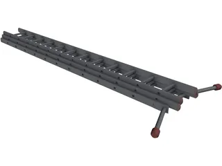 Triple Extension Ladder 3D Model