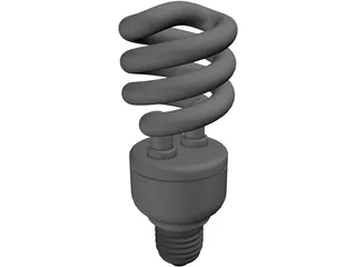 CFL Light Bulb 3D Model