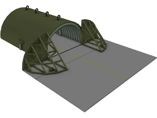 Tabvee Aircraft Shelter 3D Model