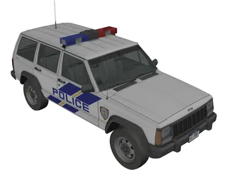 Jeep Cherokee Police 3D Model