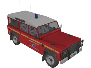 Land Rover Defender 110 Fire 3D Model