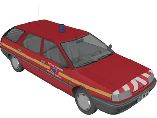 Renault 21 Nevada Fire 3D Model