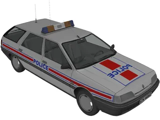 Renault 21 Nevada Police 3D Model