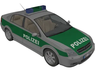 Opel Vectra Polizei (2004) 3D Model