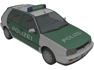 Volkswagen Golf III Polizei 3D Model