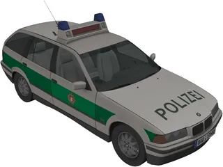 BMW 318i Combi Polizei 3D Model