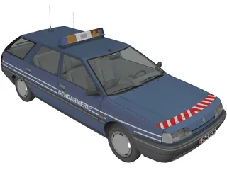 Renault 21 Nevada Gendarmerie 3D Model