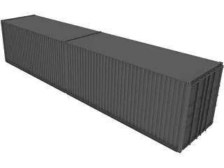 Shipping Container 40 3D Model