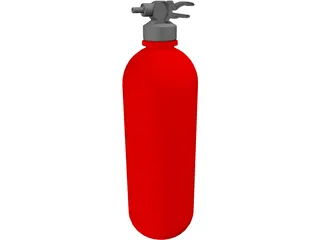 Gun Cap on Bottle 3D Model