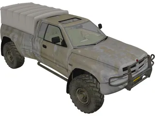 Dodge RAM Army 3D Model