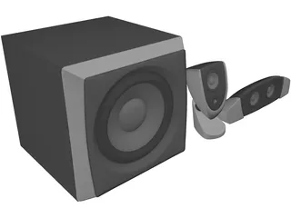 Sound System 2+1 3D Model