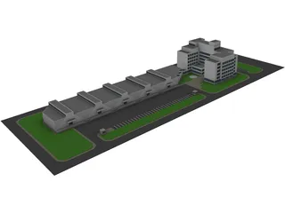 Logistic Company Complex 3D Model