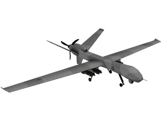 General Atomics MQ-9 Reaper UAV Drone 3D Model