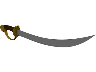 Pirate Sword 3D Model