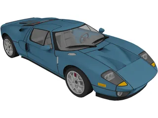 Ford GT40 (2009) 3D Model