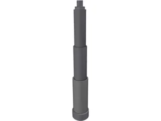 Telescopic Hydraulic Cylinder 3D Model