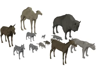 Animals Collection 3D Model