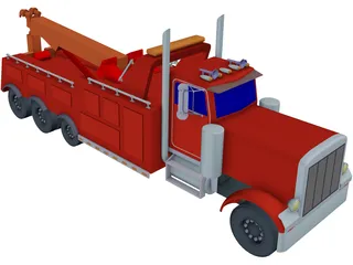 Peterbilt Tri-Axle Wrecker 3D Model